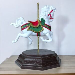 Carousel Horse Vintage Fine Porcelain  Christmas Figurine Teleflora Collectible